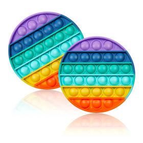 【圆形2个】泡泡解压玩具 戳戳乐益智硅胶思维训练玩具