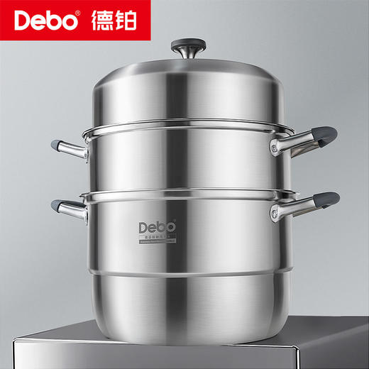 Debo德铂-黛布拉6L蒸锅 莱瑞拉9.4L蒸锅 艾略特10L蒸锅 坎蒂丝12.5L蒸锅 上蒸下煮，不挑炉灶（配锅盖、蒸格、蒸片） 商品图5