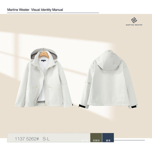 MartineWester 女款色织防水透气面料宽松落肩可脱卸帽外套 11375262 商品图4