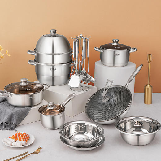 Debo德铂-汤姆逊套装锅 24件套送礼佳品 一套满足厨房日常需求 商品图0