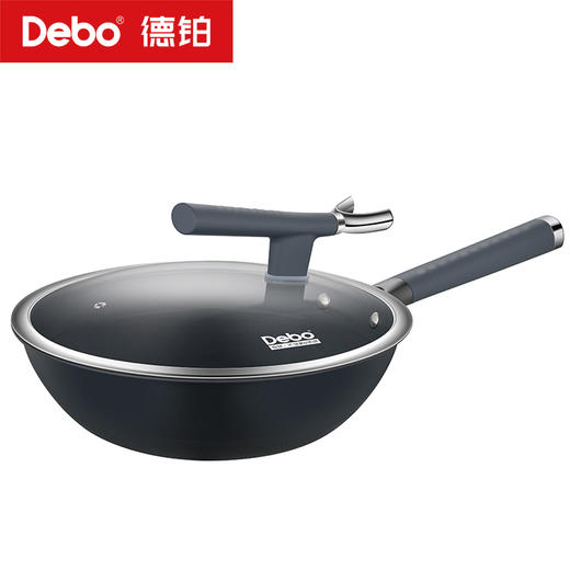 Debo德铂-沙利文炒锅 钛不粘0涂层不含氟（配玻璃锅盖） 商品图5
