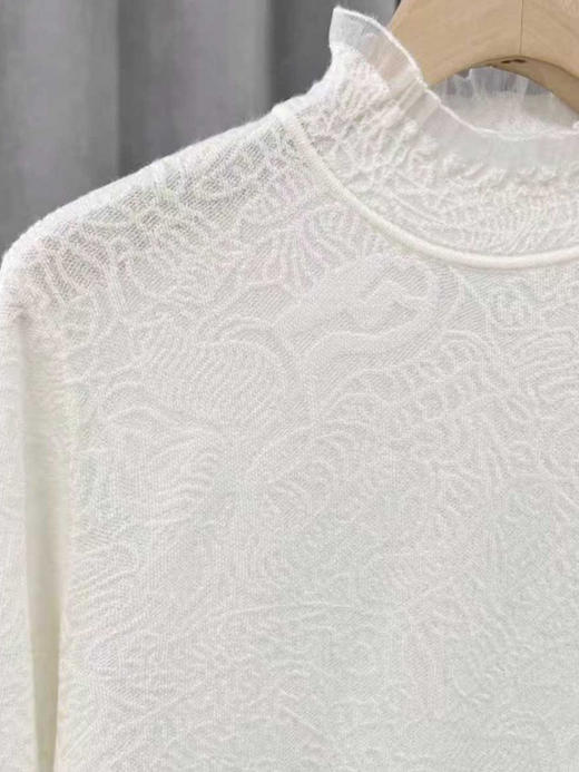 臣禾	【花影毛衫】绵羊毛+桑蚕丝 半高领花边针织衫	9261090196 商品图10