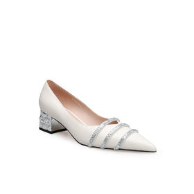 豪麟名鞋迪嘉女鞋皮鞋羊反绒面革DJKDA61WP002黑色