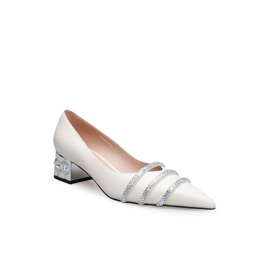 豪麟名鞋迪嘉女鞋皮鞋羊反绒面革DJKDA61WP002黑色 商品图0