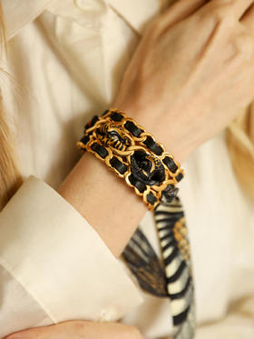 订购8周到｜AN-NEE-Décembre Noire-幻境旷野 2cm 丝巾手镯［法国设计师］