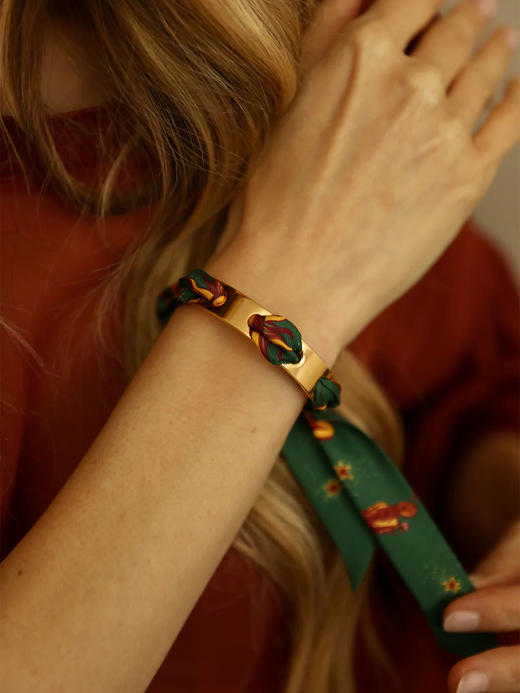 订购8周到｜AN-NEE-Septembre-星象图腾 2cm 丝巾手镯［法国设计师］ 商品图2