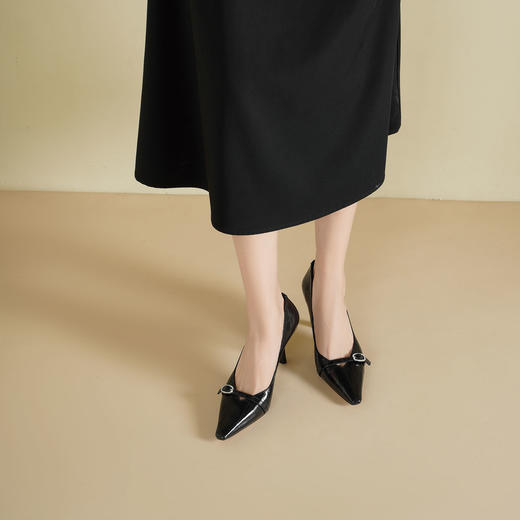 Westory2026年春季高跟小方头单鞋通勤百搭乐福鞋深口单鞋S26AE50911 商品图8