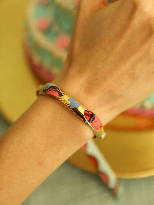 订购8周到｜AN-NEE-BAM Bleu-律动节拍 1cm 丝巾手镯［法国设计师］ 商品图2