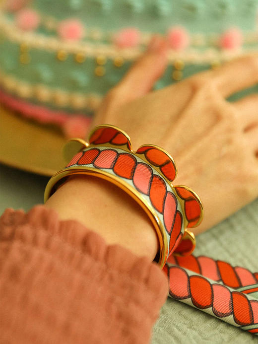 订购8周到｜AN-NEE-Fanion-律动节拍 2cm 丝巾手镯［法国设计师］ 商品图2