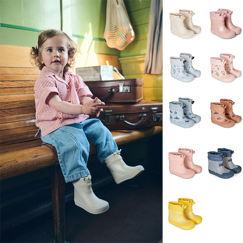 bundgaard 26SS新款宝宝男女中小儿童雨鞋纯色防滑中筒雨靴子