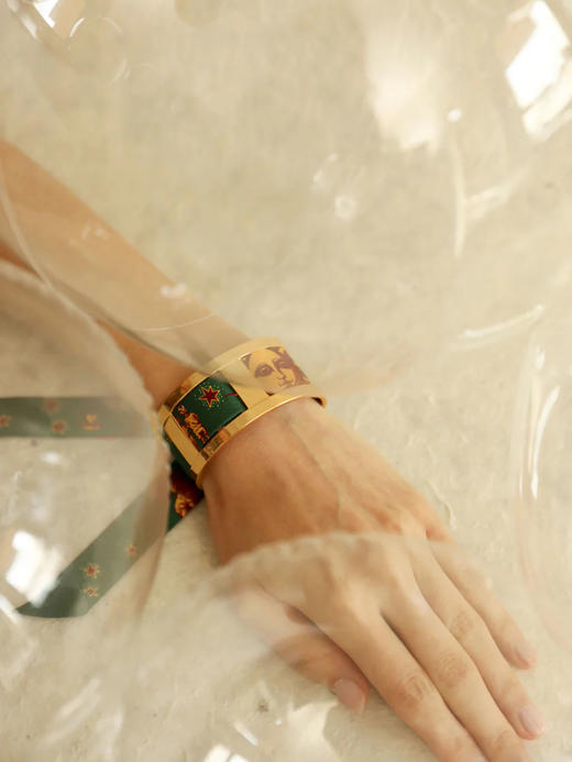 订购8周到｜AN-NEE-JMA-星象图腾 2cm 丝巾手镯［法国设计师］ 商品图0