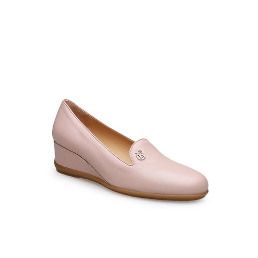 豪麟名鞋进口迪嘉女鞋深口鞋羊皮革S26405粉色 商品图0