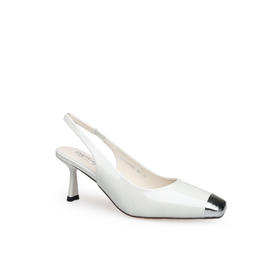 豪麟名鞋迪嘉女鞋半凉鞋牛移膜革DJYYA61WB003白色