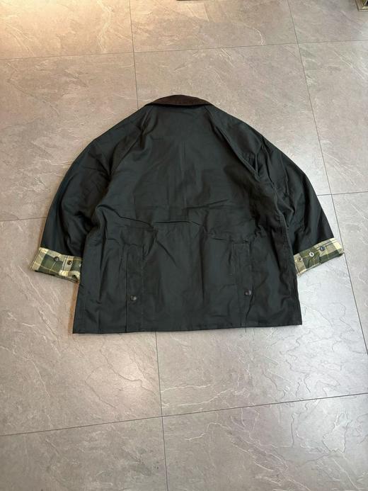 Barbour日版宽松oversize经典油蜡夹克外套 复古格纹内里工装风衣 商品图3