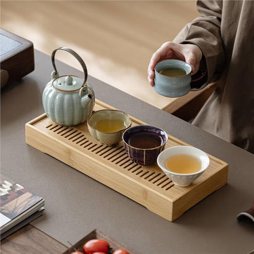 故宫文创宋时风雅五大名窑花瓣提梁茶具套装一壶四杯 商品图5