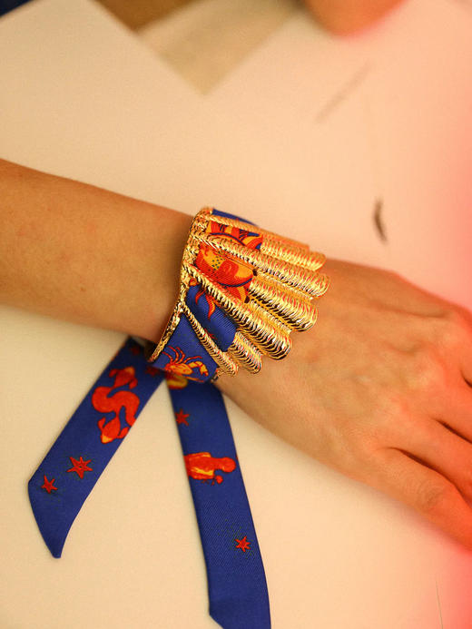 订购8周到｜AN-NEE-Coquille-幻彩星语 2cm 丝巾手镯［法国设计师］ 商品图1