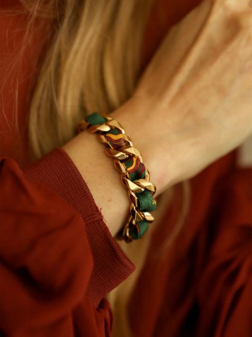 订购8周到｜AN-NEE-Décembre-星象图腾 1cm 丝巾手镯［法国设计师］ 商品图0