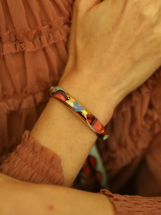 订购8周到｜AN-NEE-BAM Bleu-律动节拍 1cm 丝巾手镯［法国设计师］ 商品图1