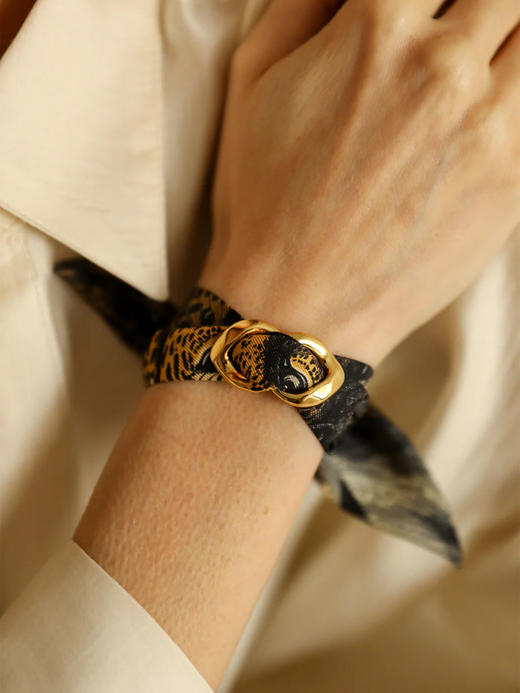 订购8周到｜AN-NEE-Décembre-幻境旷野 4cm 丝巾手镯［法国设计师］ 商品图2