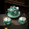 名师周鸿杰999纯银鎏银茶具套装 商品缩略图2