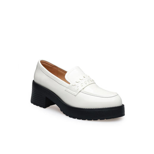 豪麟名鞋奥莱迪嘉女鞋乐福鞋牛皮革DJXXA61WS050白色  原价1960元 商品图0