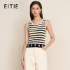 EITIE爱特爱夏新款经典黑白条纹时尚休闲显瘦百搭针织背心7701410 商品缩略图1