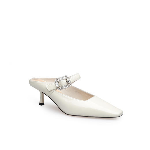 豪麟名鞋迪嘉女鞋穆勒鞋牛移膜革DJYYA61WB010白色 商品图0