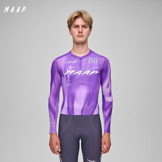 MAAP 男士 WorldTour Pro Air LS Jersey 3.0 长袖骑行服 霓虹紫 商品图0