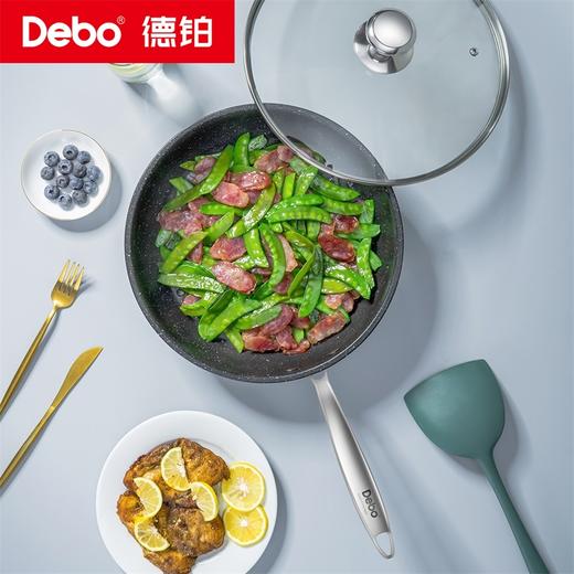Debo德铂-惠特尼深煎锅26cm 煎制美味 炉灶通用（配玻璃锅盖） 商品图4