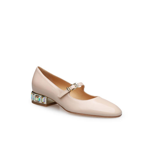 豪麟名鞋进口迪嘉女鞋玛丽珍鞋羊皮革S26236粉色 商品图0