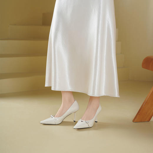 Westory2026年春季高跟小方头单鞋通勤百搭乐福鞋深口单鞋S26AE50911 商品图4