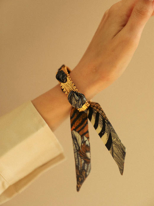 订购8周到｜AN-NEE-Diva-幻境旷野 2cm 丝巾手镯［法国设计师］ 商品图1