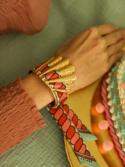 订购8周到｜AN-NEE-Coquille-律动节拍 2cm 丝巾手镯［法国设计师］ 商品图2