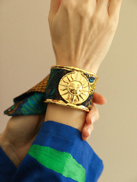 订购8周到｜AN-NEE-Soleil-幻境霓彩 4cm 丝巾手镯［法国设计师］ 商品图0