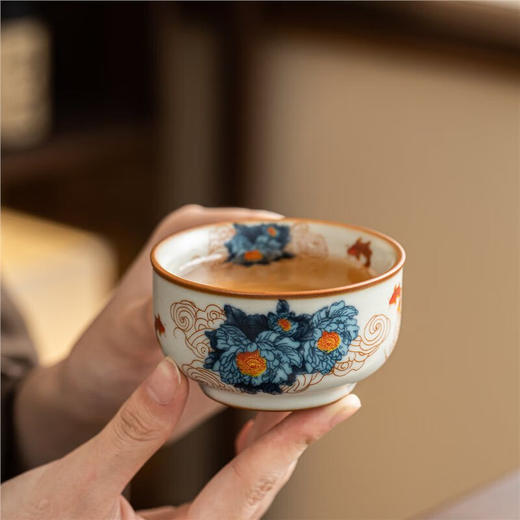 咏幻金万花汝窑快客杯旅行茶具套装陶瓷一壶二杯 商品图3