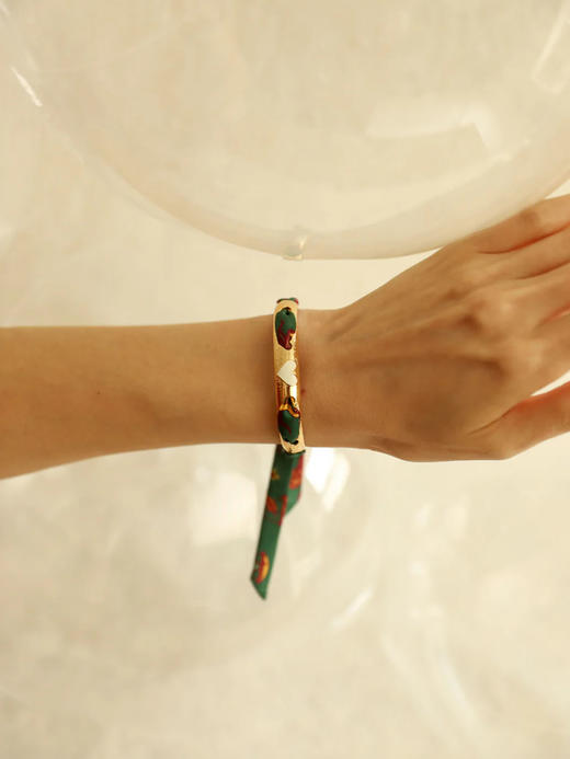 订购8周到｜AN-NEE-BAM Blanc-星象图腾 1cm 丝巾手镯［法国设计师］ 商品图0