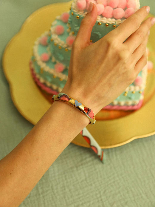 订购8周到｜AN-NEE-BAM Bleu-律动节拍 1cm 丝巾手镯［法国设计师］ 商品图0