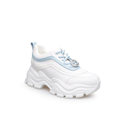 豪麟名鞋迪嘉女鞋时尚老爹鞋牛皮革DJJGA61WX015蓝色 商品图0