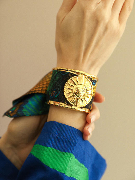 订购8周到｜AN-NEE-Soleil-幻境霓彩 4cm 丝巾手镯［法国设计师］ 商品图2