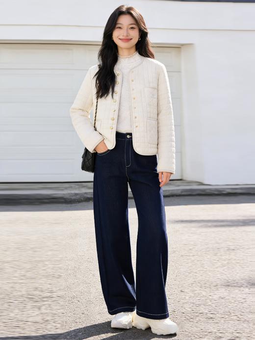 爆款预售  臣禾	【三好裤】撞色明线仿牛仔裤垂感休闲裤	JZ253060103 商品图4