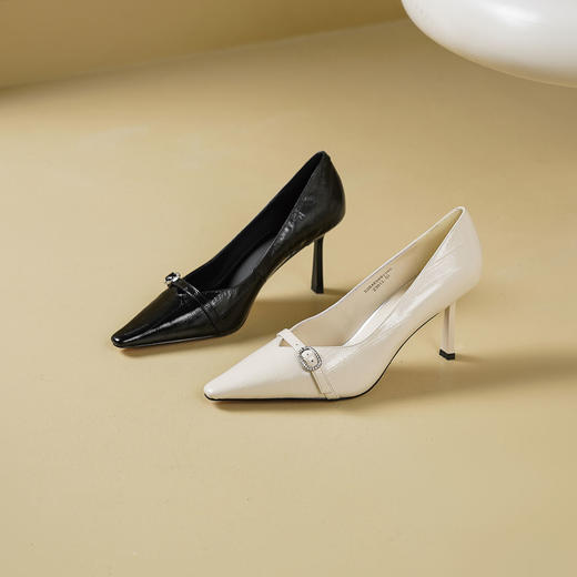 Westory2026年春季高跟小方头单鞋通勤百搭乐福鞋深口单鞋S26AE50911 商品图9