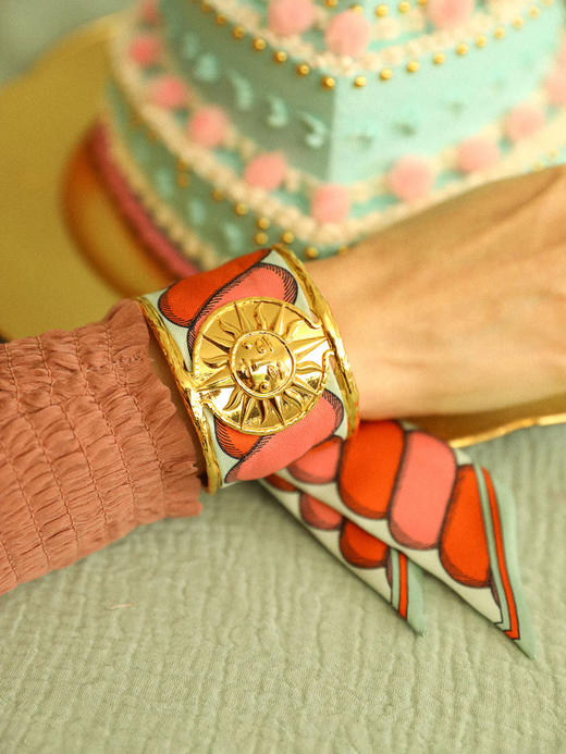 订购8周到｜AN-NEE-Soleil-律动节拍 4cm 丝巾手镯［法国设计师］ 商品图0