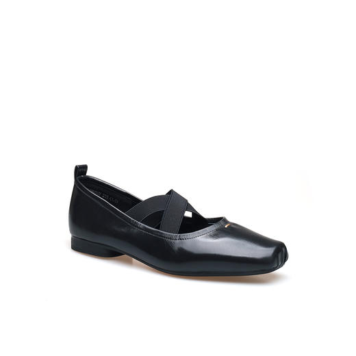 豪麟名鞋奥莱迪嘉女鞋平底鞋牛皮革DJMEO61WP207黑色  原价1660元 商品图0