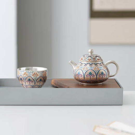 郑丽卿老师鎏银纯手工日式西施龙蛋功夫茶具一壶两杯 商品图2