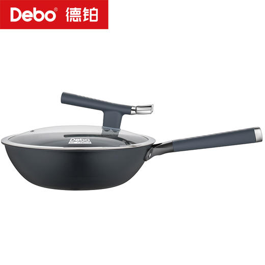 Debo德铂-沙利文炒锅 钛不粘0涂层不含氟（配玻璃锅盖） 商品图6