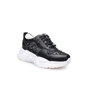 豪麟名鞋奥莱迪嘉女鞋时尚休闲鞋牛皮革/网DJXXO61WX214黑色  原价1960元