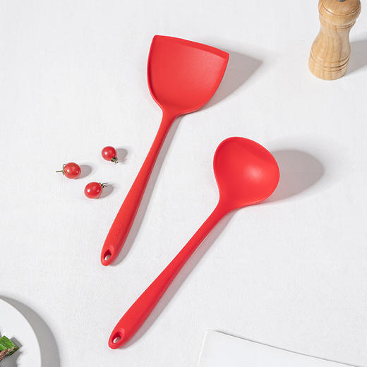 Debo德铂-海格威厨房用具 耐高温硅胶铲勺两件套 隔热防烫 商品图0