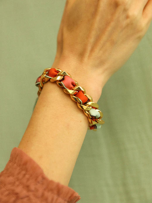 订购8周到｜AN-NEE-Décembre-律动节拍 1cm 丝巾手镯［法国设计师］ 商品图0