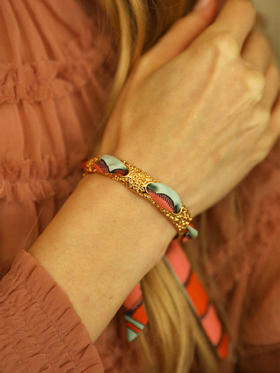 订购8周到｜AN-NEE-Queen-律动节拍 1cm 丝巾手镯［法国设计师］