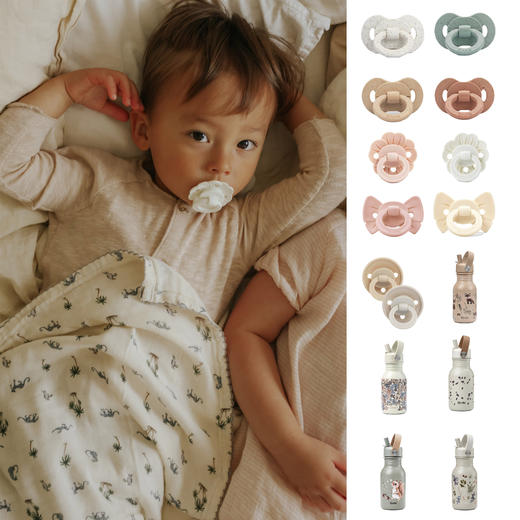 Elodie 瑞典25新品宝宝安抚奶嘴食品级 不锈钢保温水杯硅胶奶嘴 商品图0